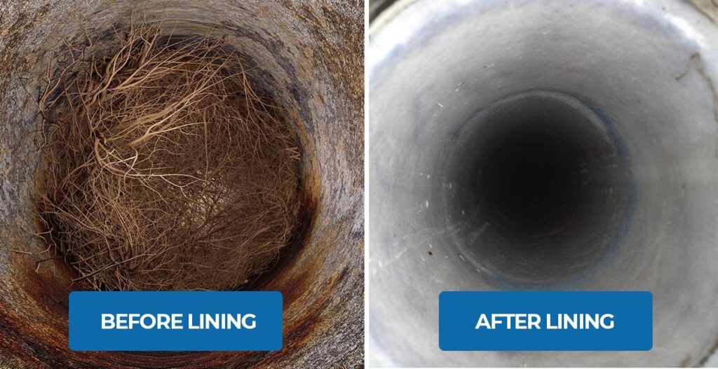Before and After Pipe Lining